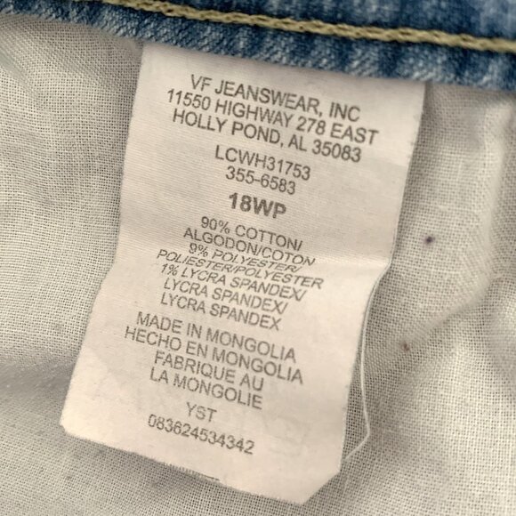 Lee One True Fit Bootcut Jeans Mid Rise Light Wash Blue Petite Size 18 WP - Picture 4 of 7